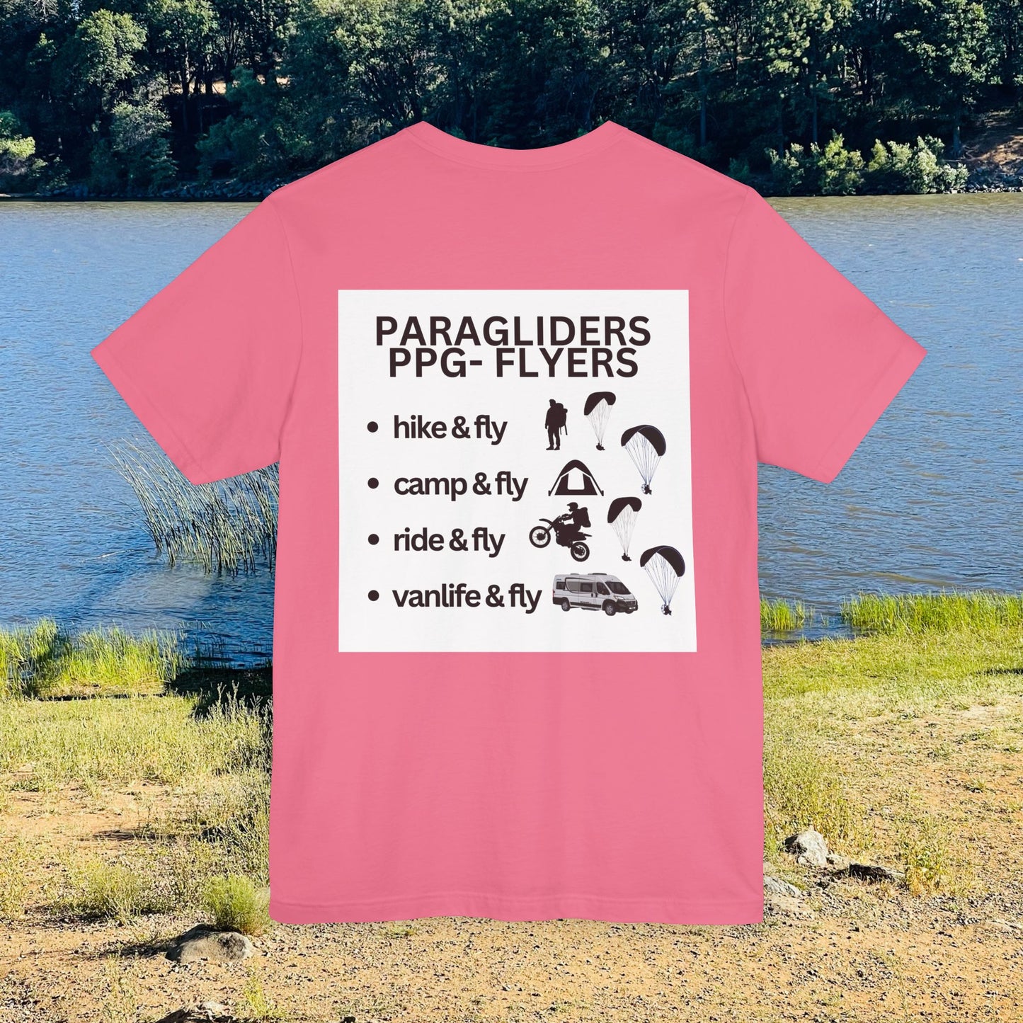 Paragliders & PPG Flyers both adventure t-shirt