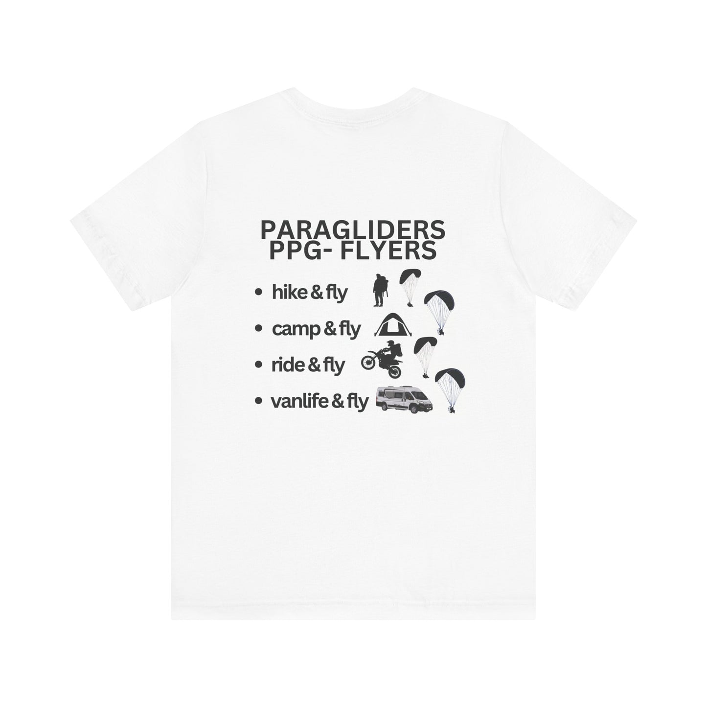 Paragliders & PPG Flyers both adventure t-shirt