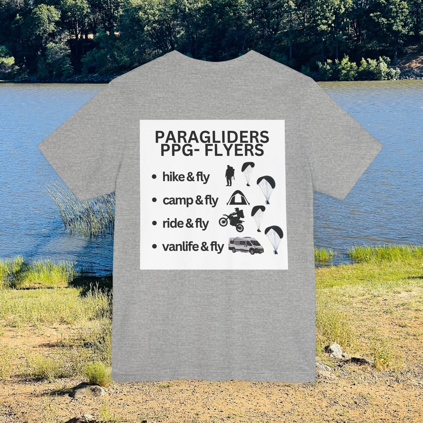 Paragliders & PPG Flyers both adventure t-shirt