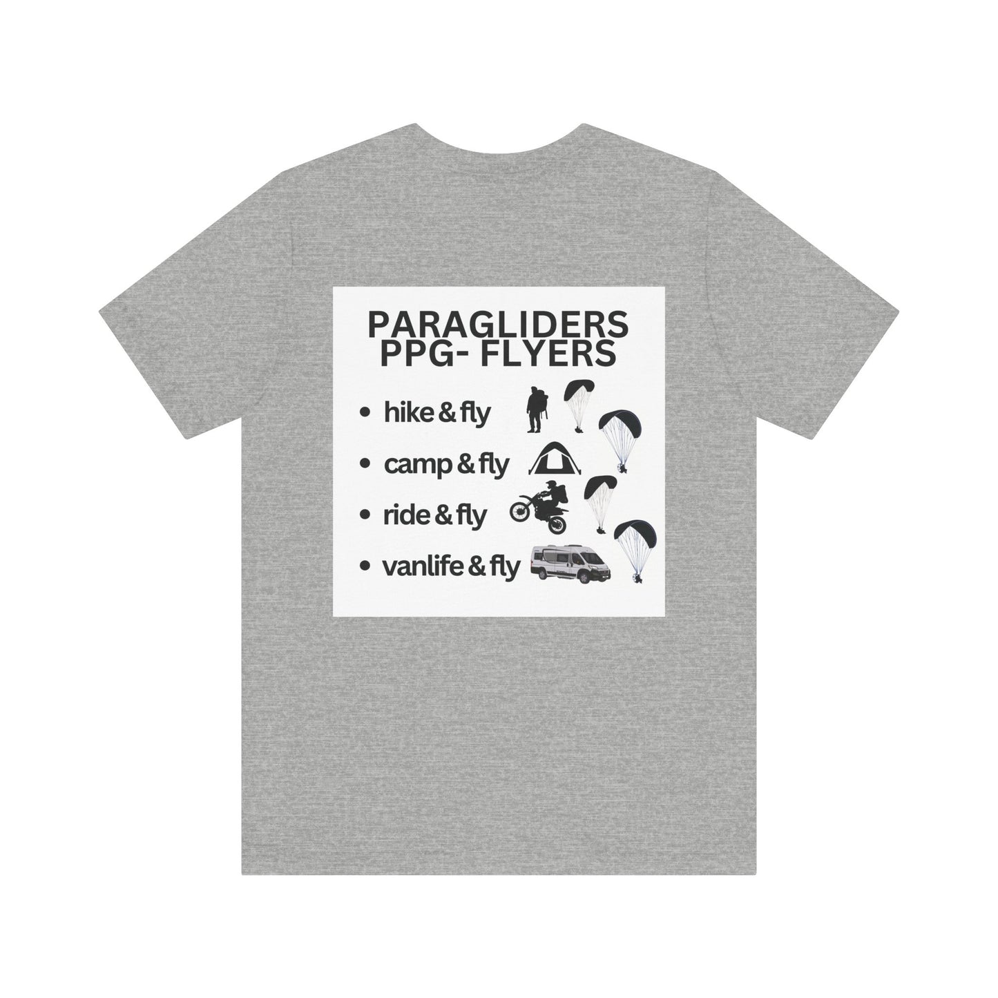 Paragliders & PPG Flyers both adventure t-shirt