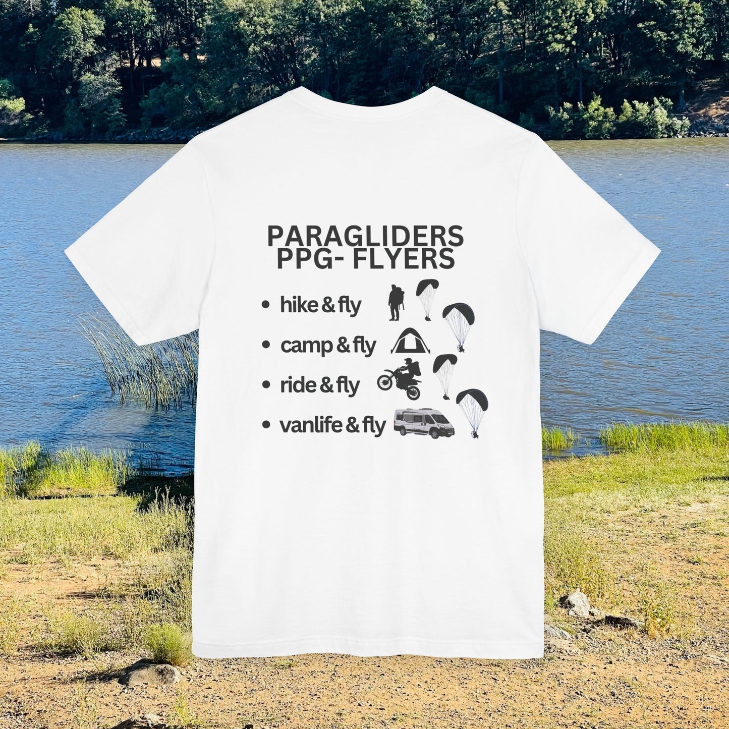 Paragliders & PPG Flyers both adventure t-shirt